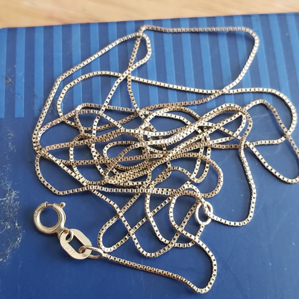 10k yellow gold box chain 30inch